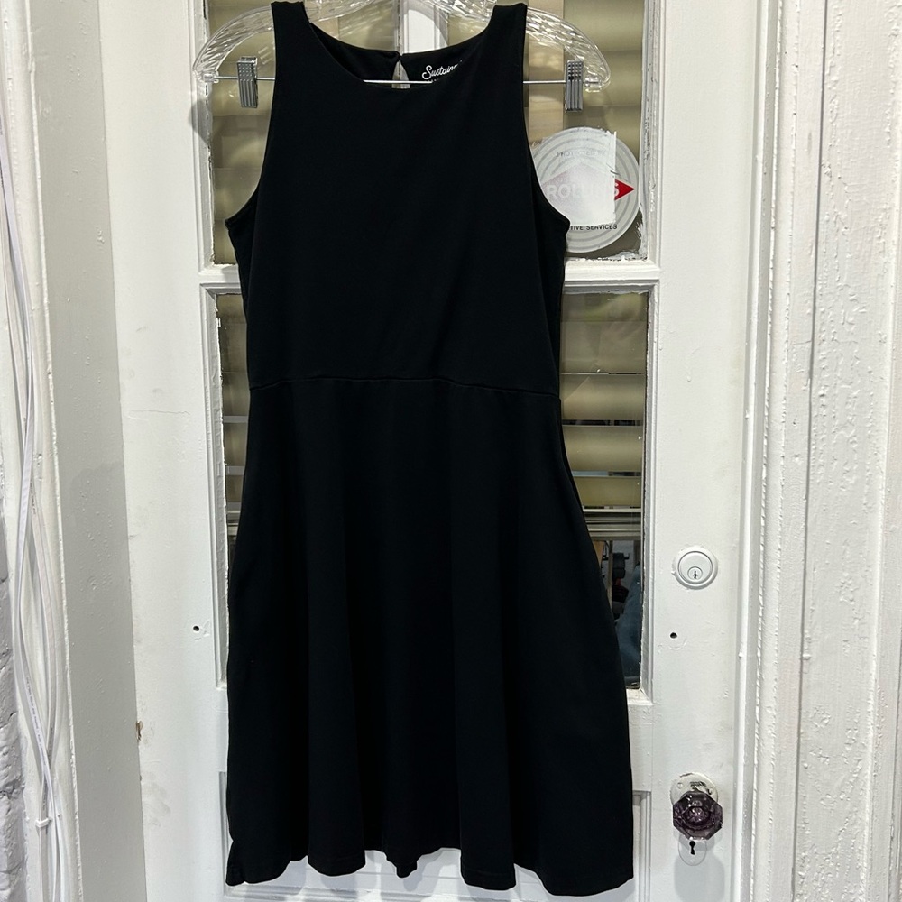 Pact Fit & Flare Knit Organic Cotton Tank Dress